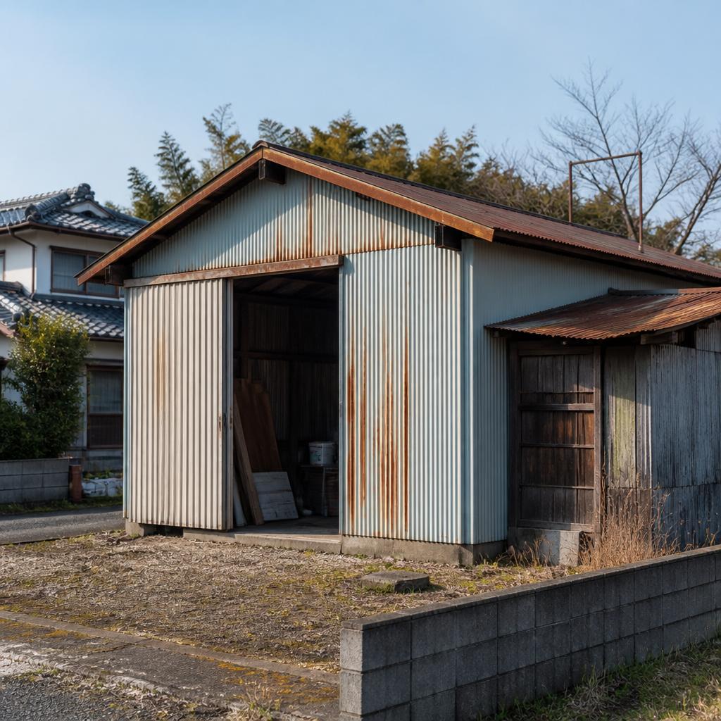 相続・売却で見つかった未登記の倉庫や物置。登記が必要かどうかから、土地家屋調査士が確認します。
